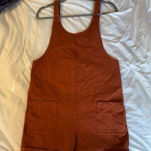 Rust Colour Sleeveless Jumpsuit